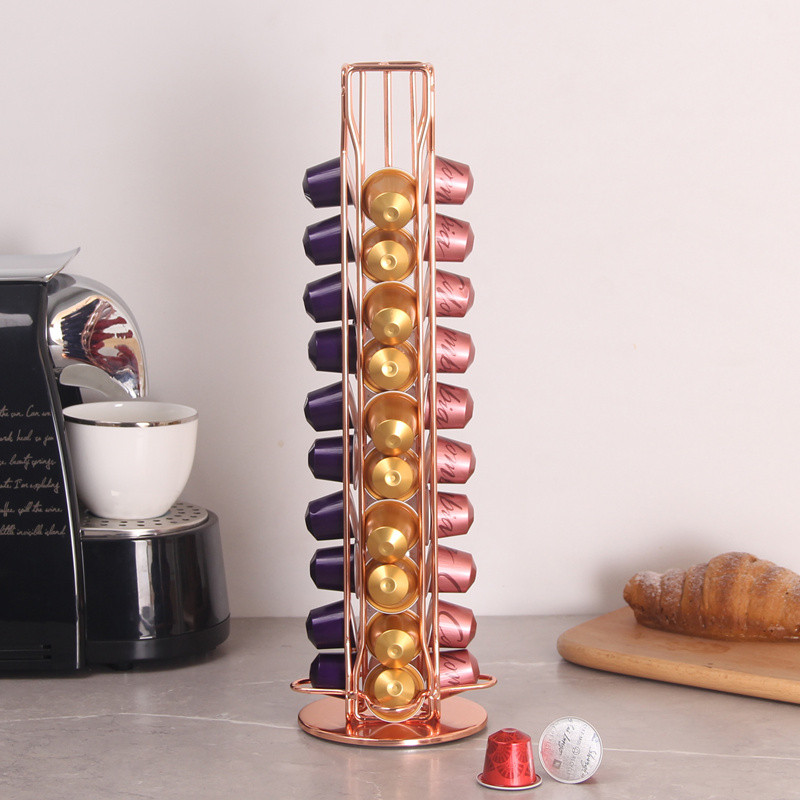 Adequado para Nespresso Nespresso nester cápsula Rack de café armazenamento rotativo bola leite Display suporte de armaz