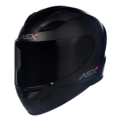 Capacete Moto Asx City Preto Fosco Masculino Feminino + Narigueira Fechado Viseira Cristal Novo