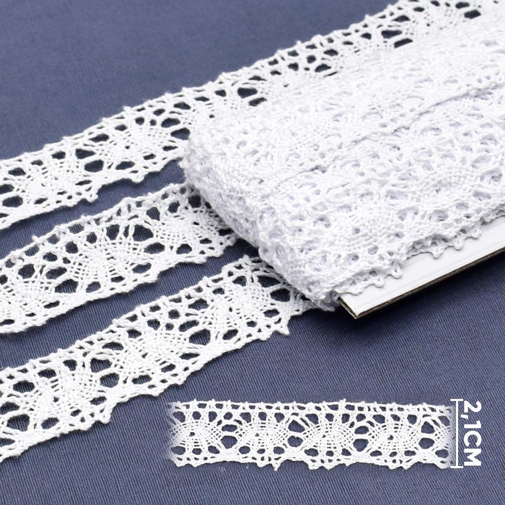Renda de Algodão ArtePunto RA033 Branca 2,1cm - 10 Metros