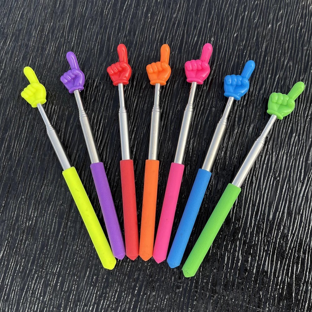 Ponteiro retrátil de aço inoxidável para leitura, ponteiro de ensino, bastão de professor.