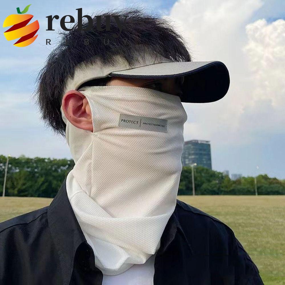 REBUY1 Lenço De Máscara De Seda Gelada , Capa Facial Para Verão Ao Ar Livre , UPF 50 + Proteção UV Protetor Solar Envolt