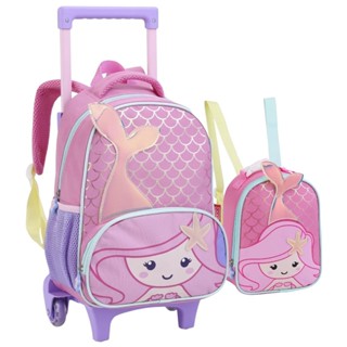 Kit Mochila De Rodinha Media 14L / 16" e Lancheira Termica Escola Creche Pre-escola Infantil Menino Menina em Oferta na Shopee