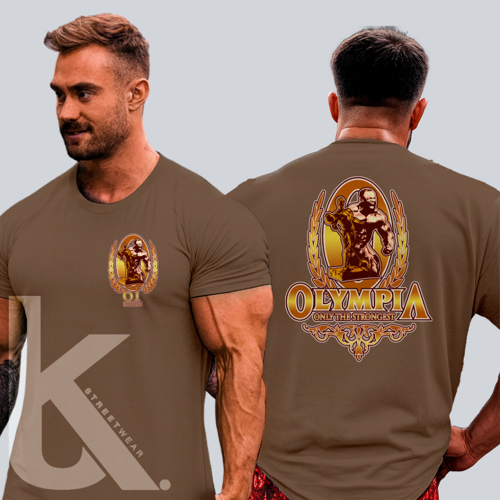 Camiseta Oversized Mr. Olympia Streetwear 100% Algodão Olympia Unissex Respirável Premium Exclusiva