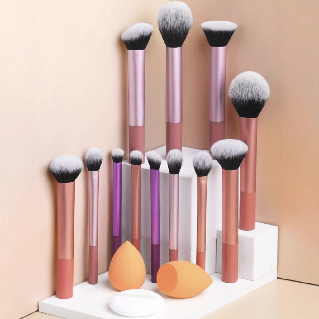 4 Pcs 6 Pcs 8 Pcs 12 Pcs Pincel de Maquiagem Tubo Longo Conjunto de Maquiagem Pincel de Contorno Pincel de Pó Solto Pinc