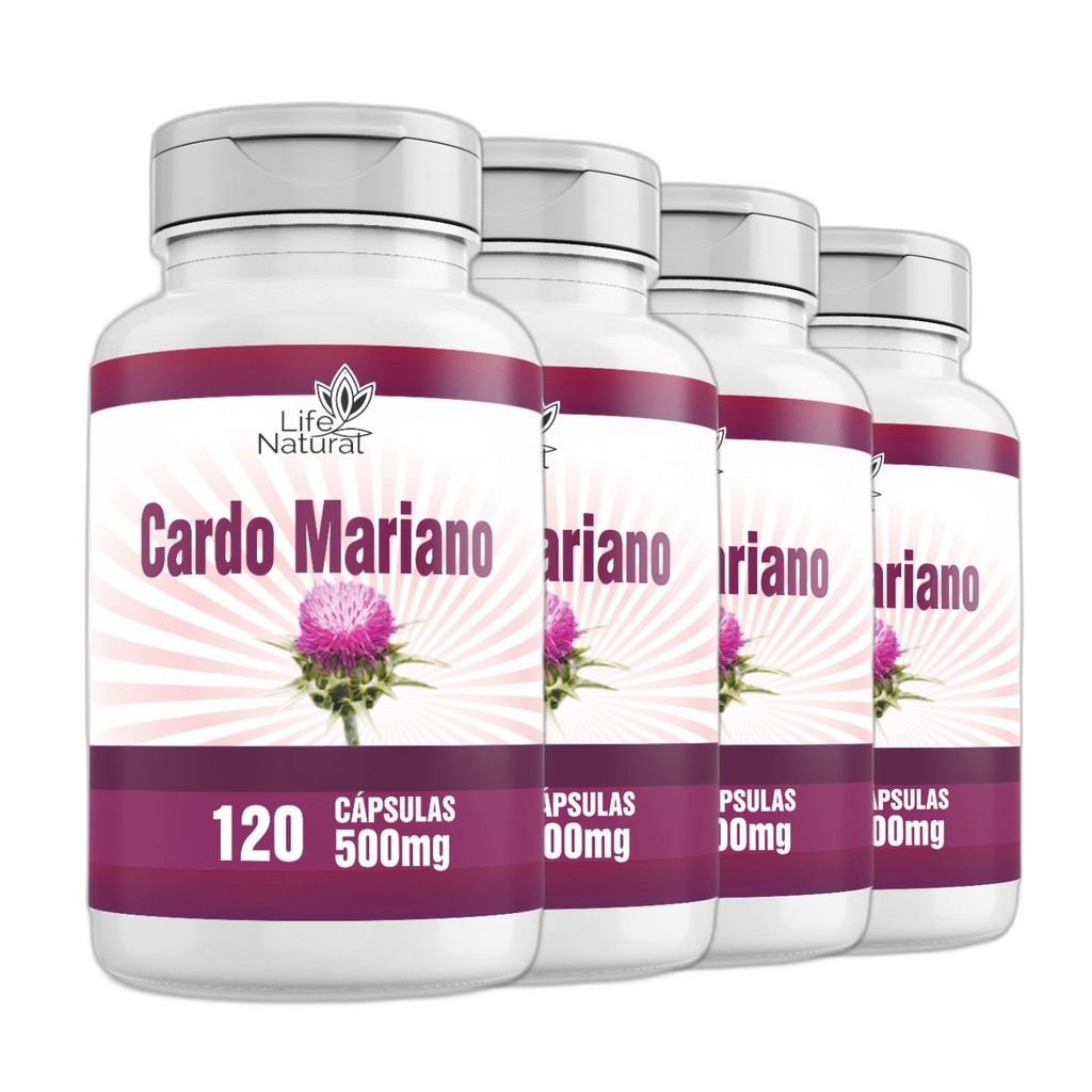 Kit 4 x Suplemento De Silimarina ou Cardo Mariano 480 capsulas pura 100% Original
