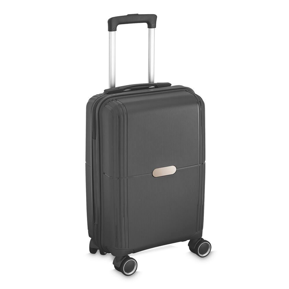 Mala de Bordo 34L Executiva com Cadeado 360° Bagagem de Mão Viagem Cinza Compacta