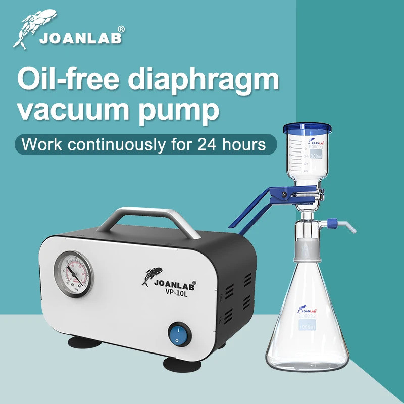Venda Quente JOANLAB Mini Bomba De Vácuo De Diafragma Sem Óleo Filtro De Laboratório Pressão Negativa Portátil Equipamen