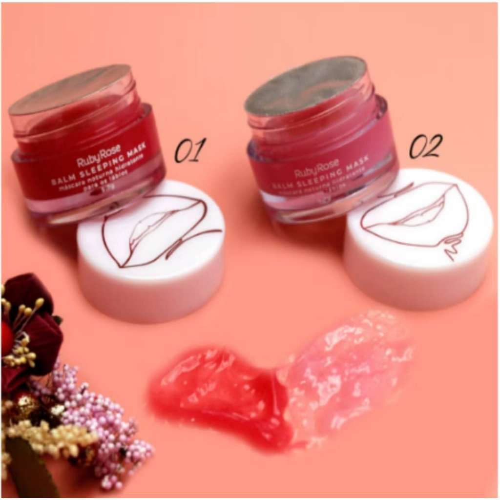 Balm Lip Labial Máscara Hidratante Noturna Ruby Rose, Sleeping Mask Maquiagem