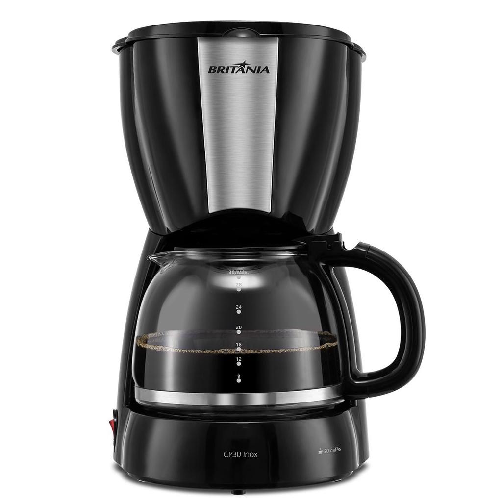Imagem Cafeteira Britânia CP30 Inox Preta 127V