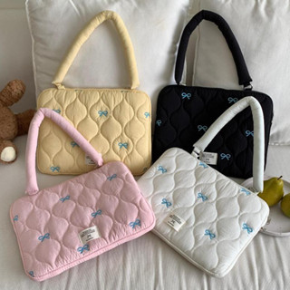 Bolsa Para Laptop INS Estilo Coreano Diamante Arco À Prova De Choque Ombro Único Capa Adequada 13 13.6 14 15 15.6 Polega em Oferta na Shopee