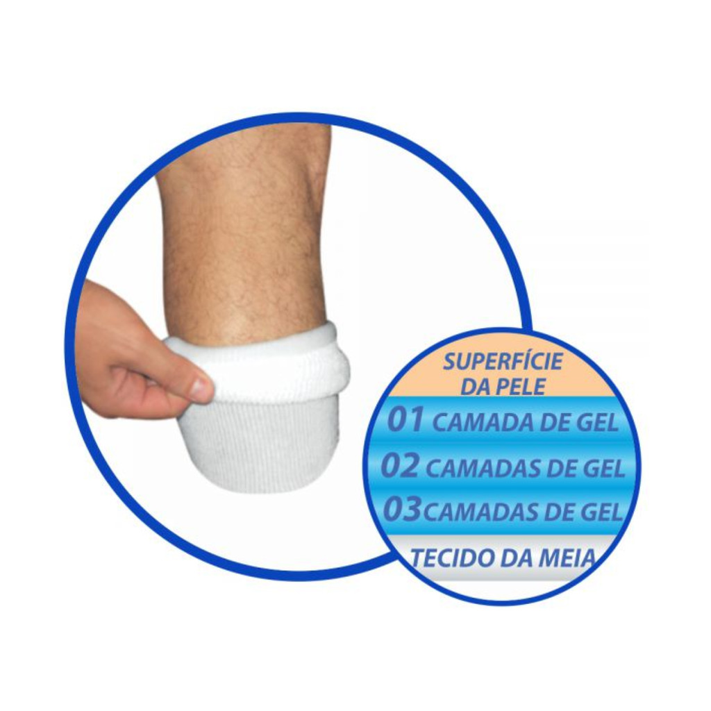 Meia Duplo Gel para Coto Transtibial