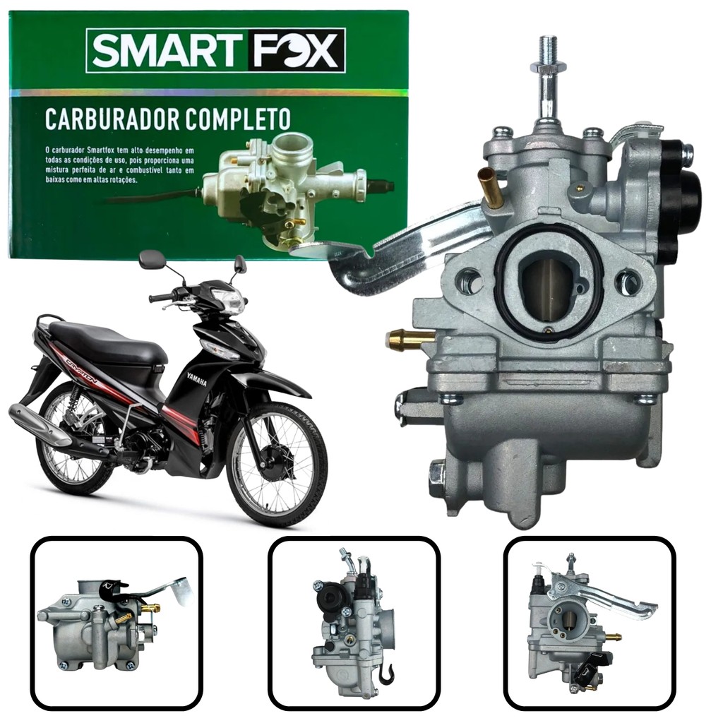 CARBURADOR COMPLETO MOD ORIGINAL SMARTFOX YAMAHA CRYPTON T115 2009-2016