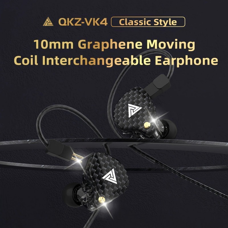 Baixo Estéreo Potente! Fone de Ouvido QKZ Esportivo com Fio e Microfone (Driver de Cobre)