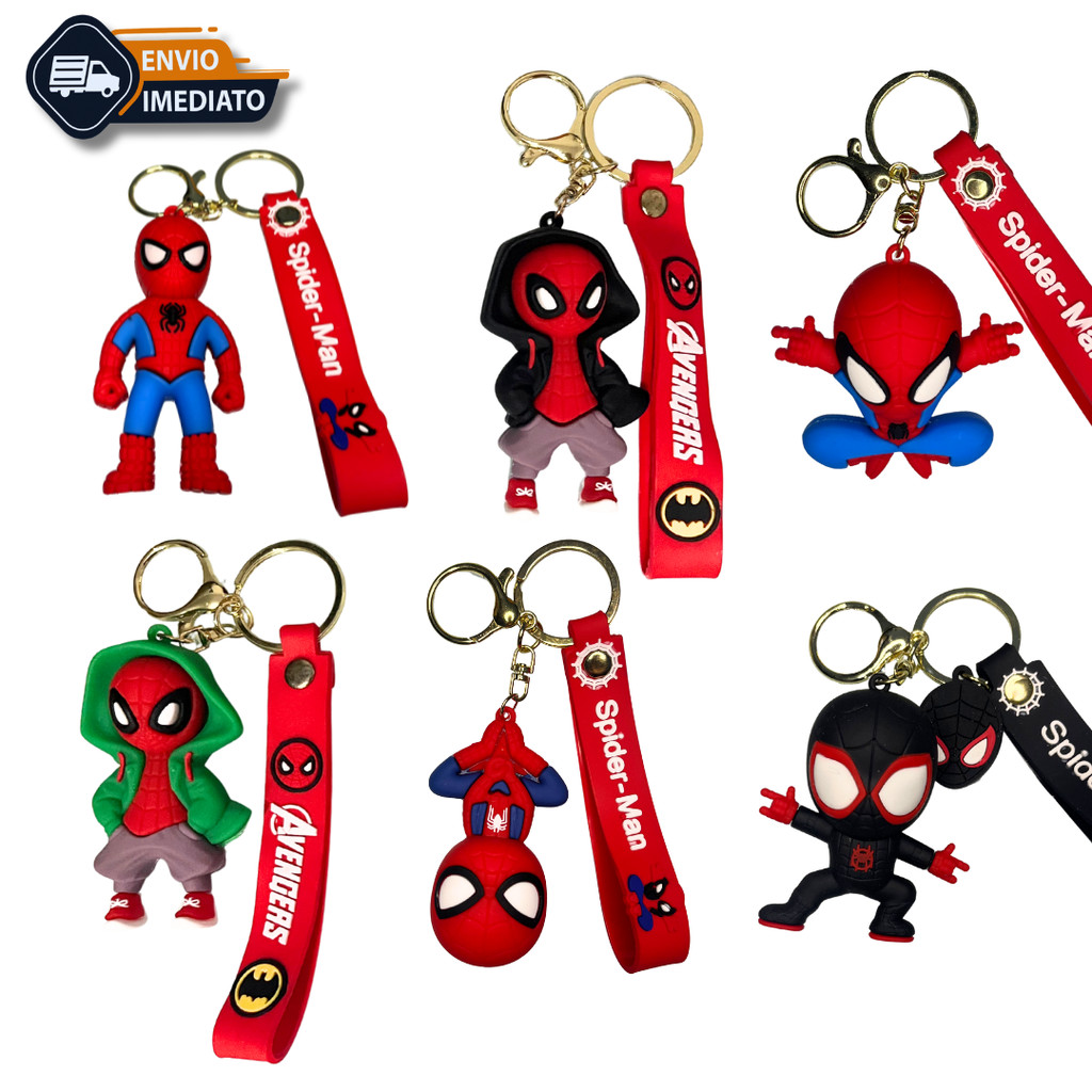 Chaveiro Homem Aranha Spider Mam Marvel 3D Para Mochila Chave do Carro Colecionável em Oferta na Shopee