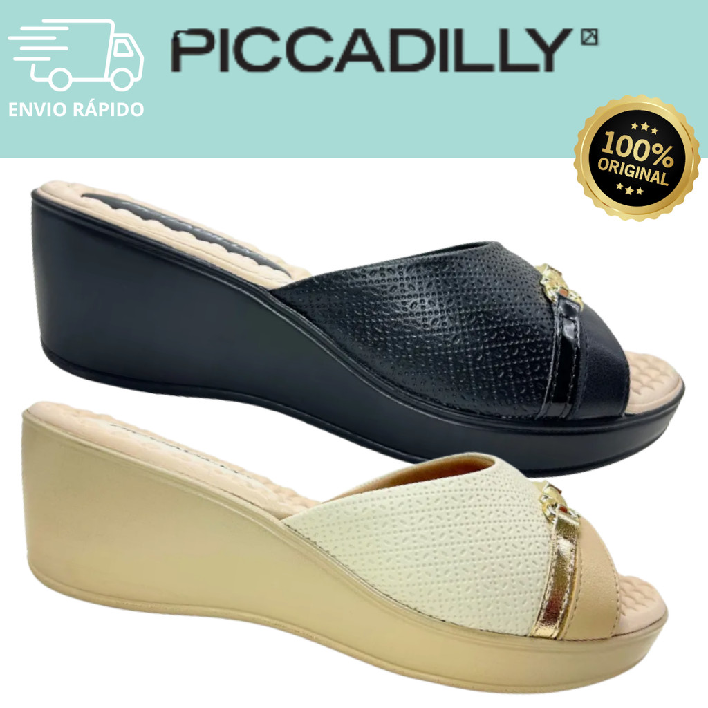 Tamanco Anabela Piccadilly 540418 Conforto Para os Pés em Oferta na Shopee