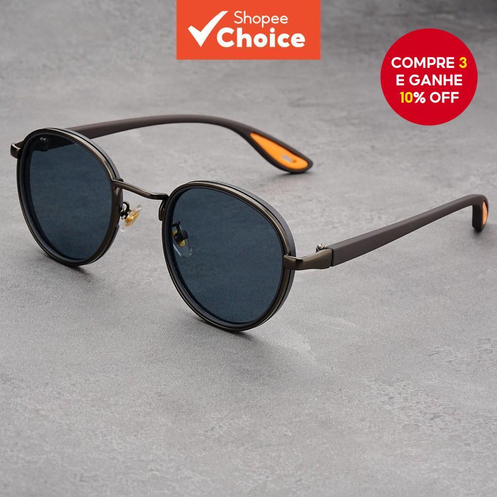 Óculos De Sol Redondos Clássicos Unissex Punk Dirigindo Moda Retrô UV400 Proteção em Oferta na Shopee