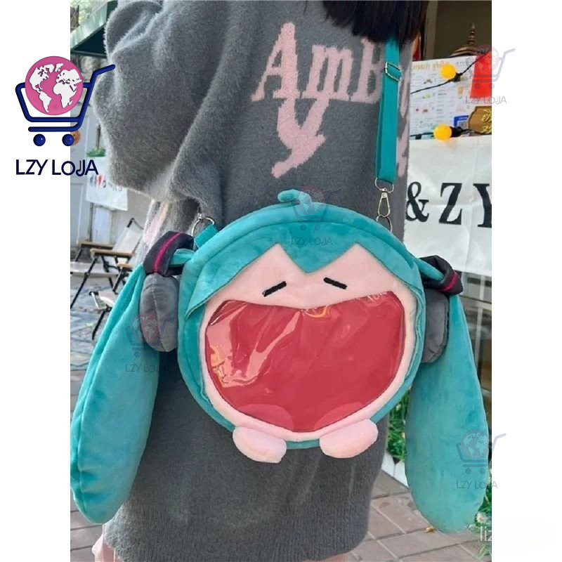 Anime Hatsune Miku Saco Q Versão Kawaii Figura De Pelúcia Modelo Boneca Brinquedo Bolsa De Ombro Mochila Presentes em Oferta na Shopee