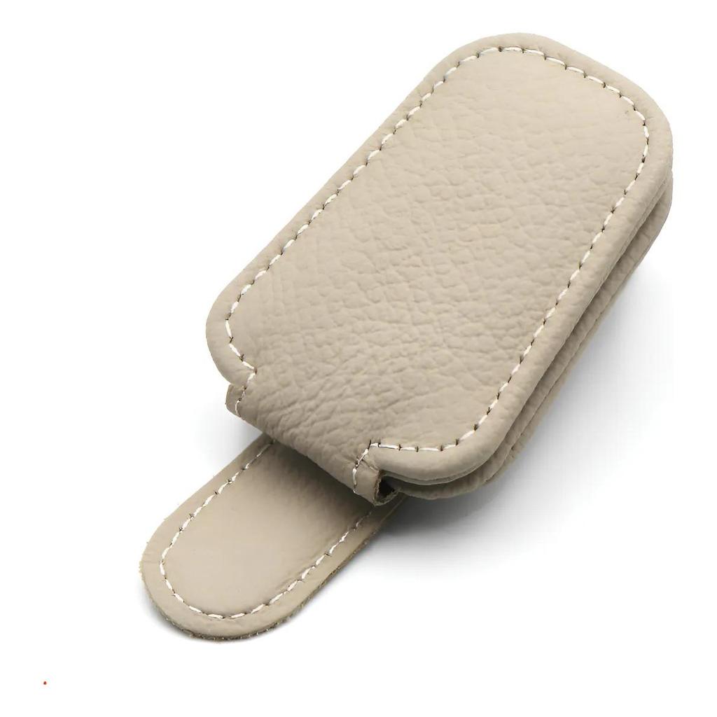 Suporte Porta Óculos  Clip em Couro PU Carro Veicular Couro