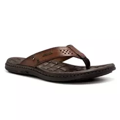 Chinelo Pegada Masculino Couro Enfeite Metalizado 131221