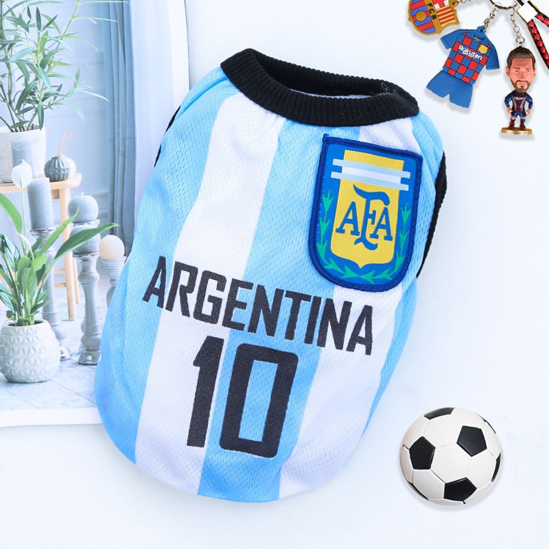 Roupa para Cães Grandes, Médios e Pequenos, Colete de Malha para Primavera e Verão, Roupa de Basquete da Copa do Mundo,
