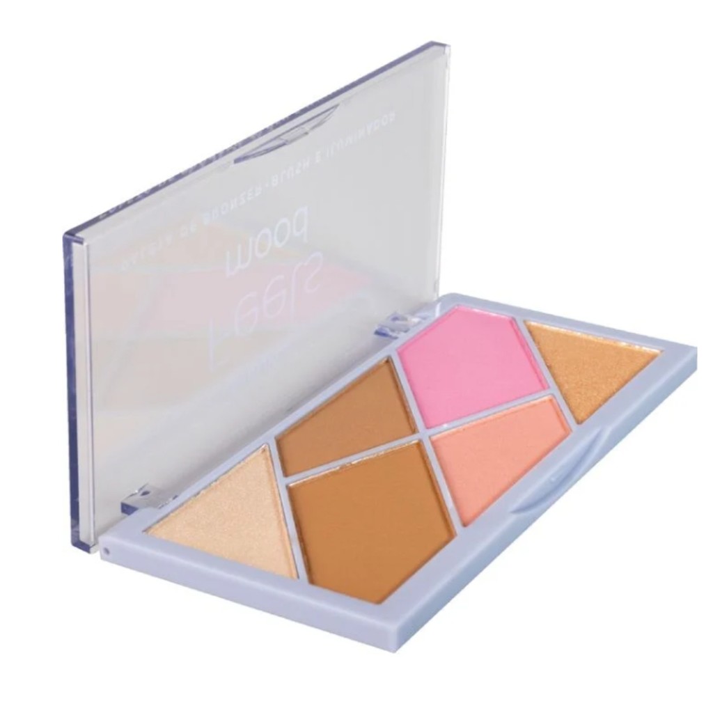Paleta De Bronze Blush E Iluminador  - Hb7528 - Ruby Rose em Oferta na Shopee