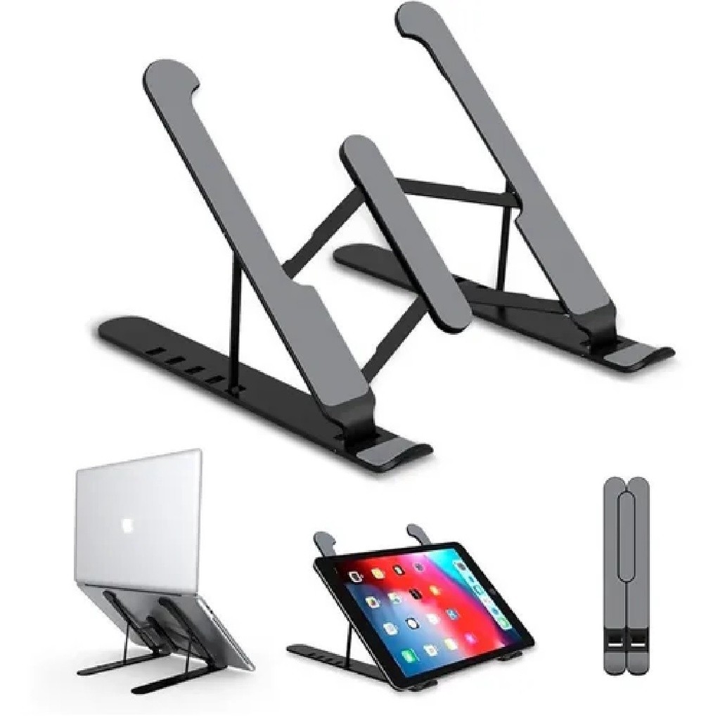Suporte Notebook Ajustável Metal Portátil 7 Níveis Base Ergonômica Premium Antiderrapante