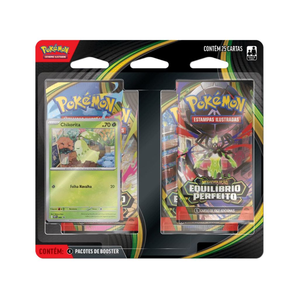 Blister Quadruplo Pokemon Equilíbrio Perfeito Chikorita