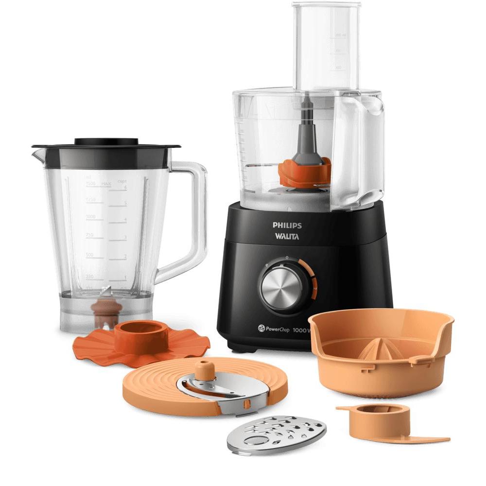 Multiprocessador PowerChop 1000 Philips Walita Preto 1000W - HR7304