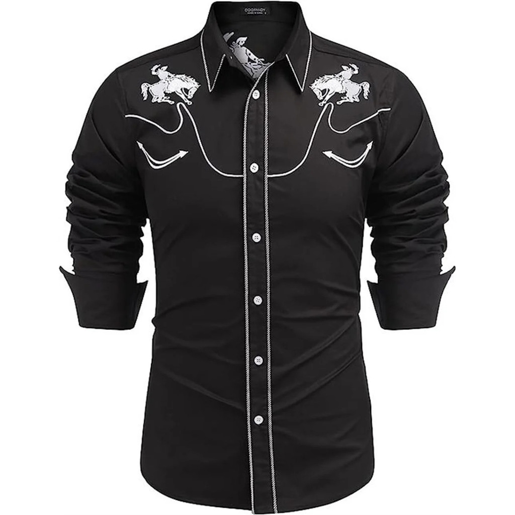 Camisa Masculina Confortável E Macia Roupas Masculinas De Manga Longa Uso Diário Jeans Moda Botão Design UVGZ