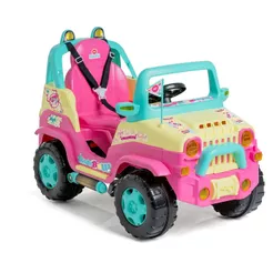 Carrinho Passeio E Pedal Diipi Rainbow Rosa Calesita 2em1
