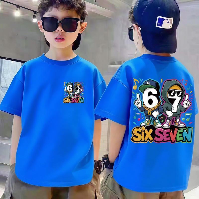 Camiseta Premium 67 Six Seven Meme Engraçado 100% Algodão Infantil Adulto Moda Streetwear 2026 em Oferta na Shopee