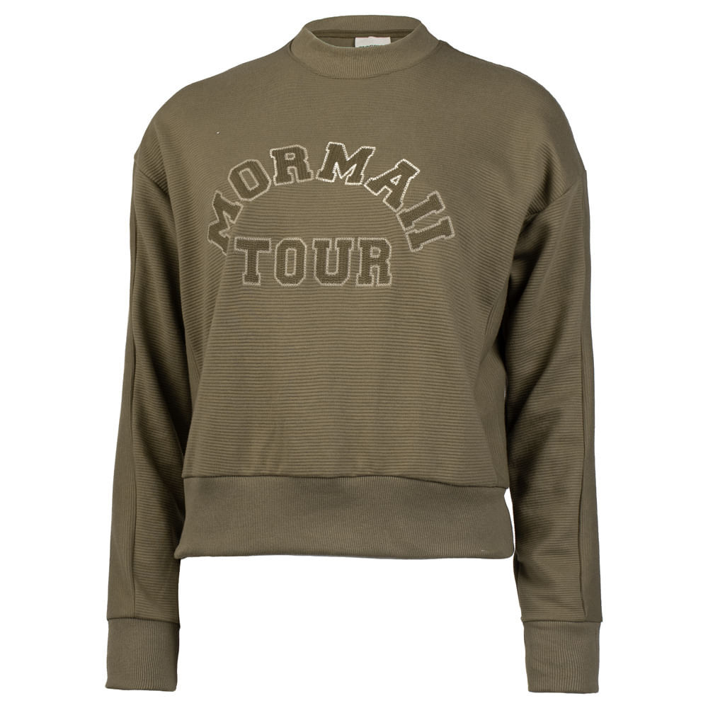 Moletom Feminino Mormaii Cropped Manga Longa Verde Musgo