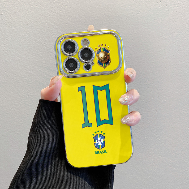 Capinha Capa Celular para iPhone XS 11 12 13 14 15 16 17 Promax Número 10 Seleção Brasileira