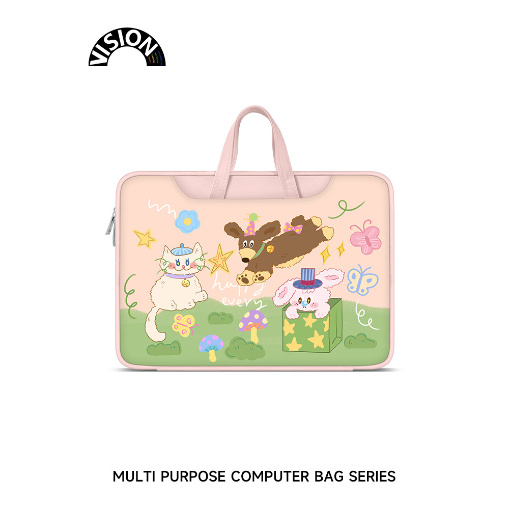 Bolsa para Laptop VISION Spring Puppy portátil adequada para Apple macbook 15: 20 cm Shin-Chan air13.3 Huawei matebook L