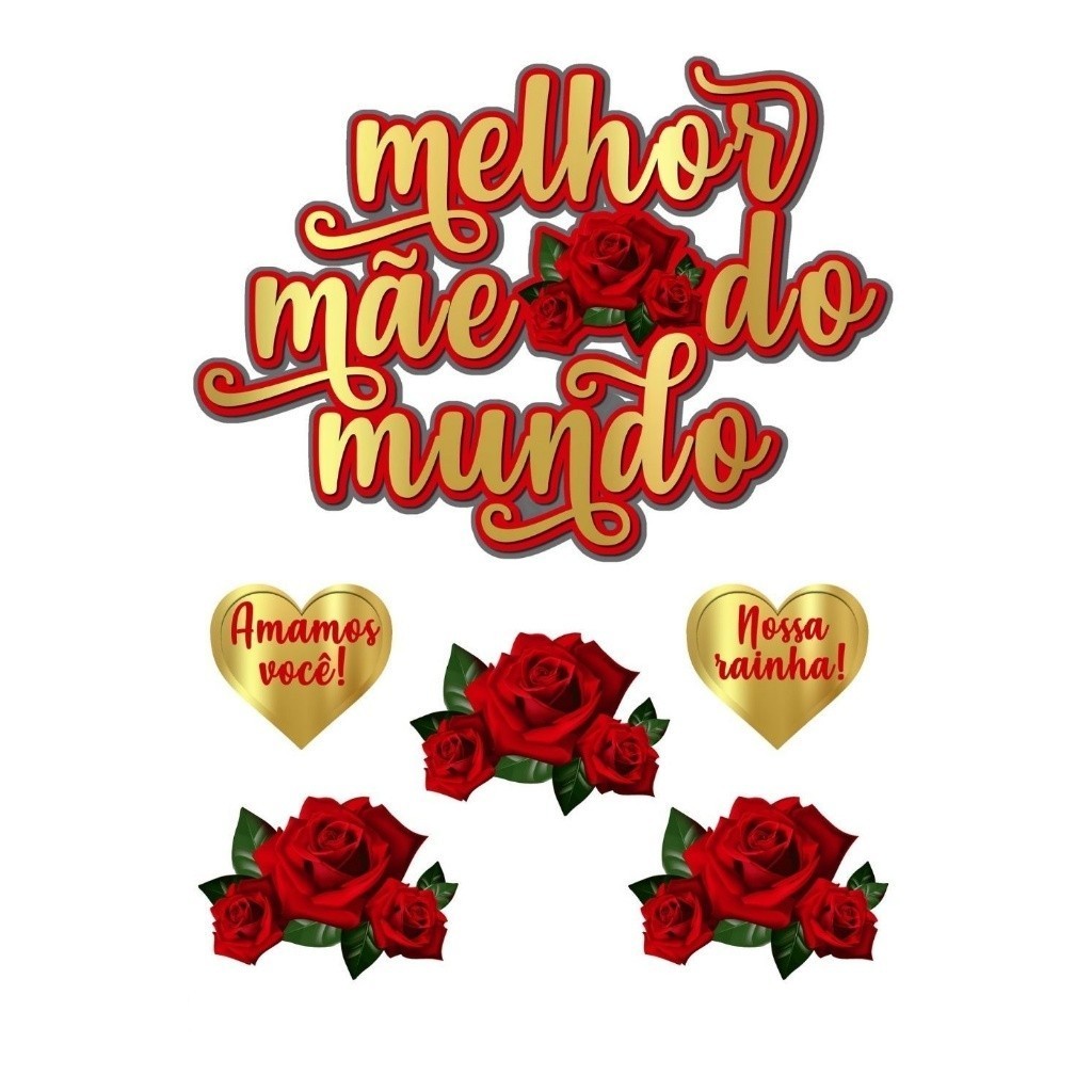 Topo/Topper de Bolo"Melhor Pai do Mundo" Especial Dia dos Pais Decoração de Festa - Miniatura 2