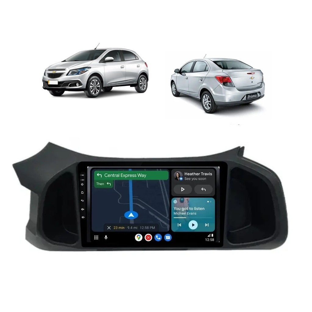Kit Multimídia Onix Prisma Joy 2013 / 2019 LS Android 9 Pol 2/32Gb Carplay - Vision 8990CP