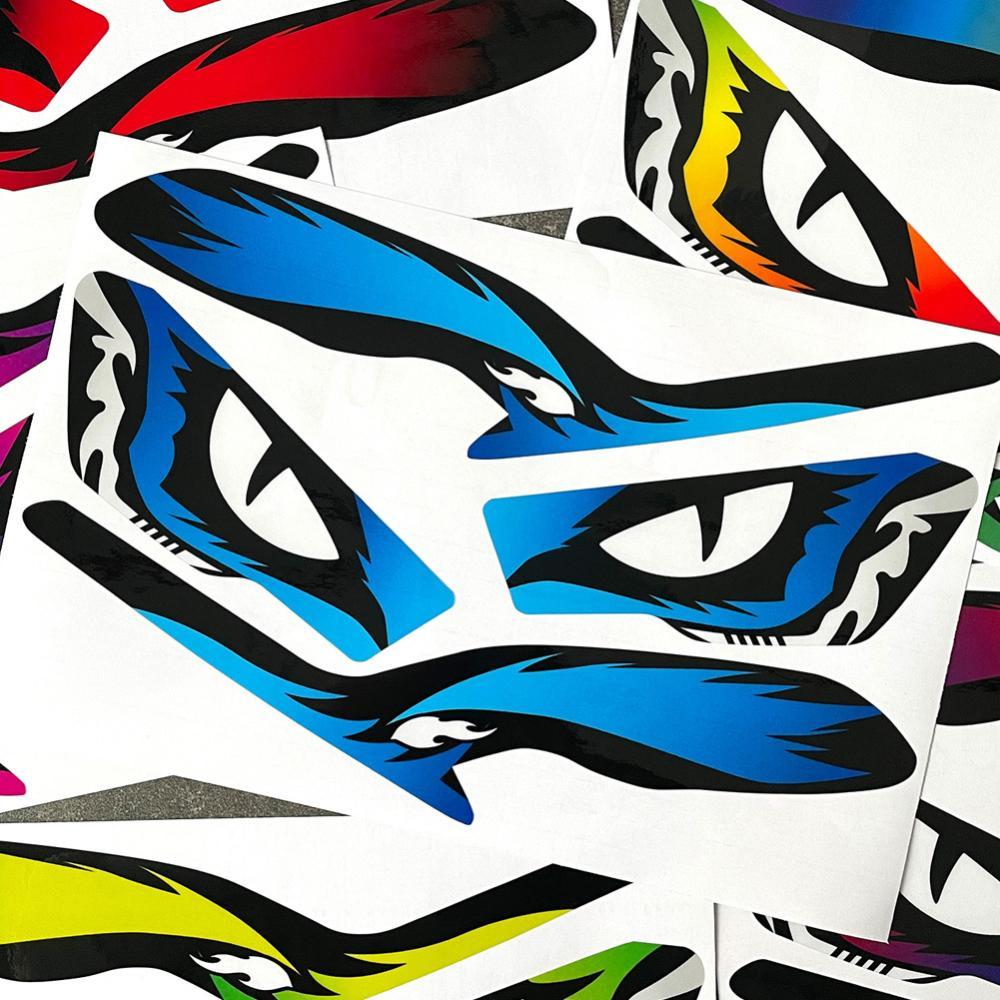 TKEY 4 Pçs/Set Motocicleta Farol Olho Decalque Adesivo Filme De Luz Da Envoltório Protetor Para Honda ADV160 Modificação