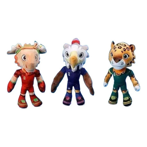 Pelúcia Mascote Da Copa Do Mundo 2026 25 Cm Eua / Mex / Can