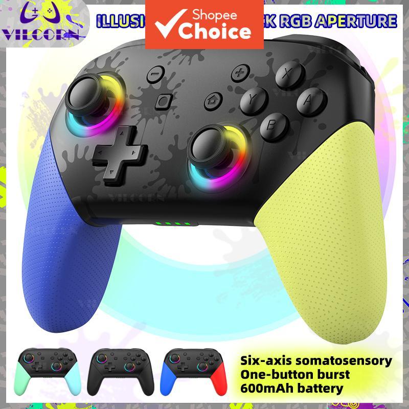 Para Switch Pro Gamepad sem fio compatível com Nintendo Switch/OLED, controle Bluetooth para PC com 6 eixos e função