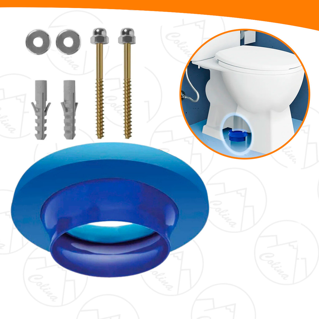 Kit Anel de Vedação Para Flange Privada  Vaso Sanitário Com Parafusos 8MMx65MM Fertak