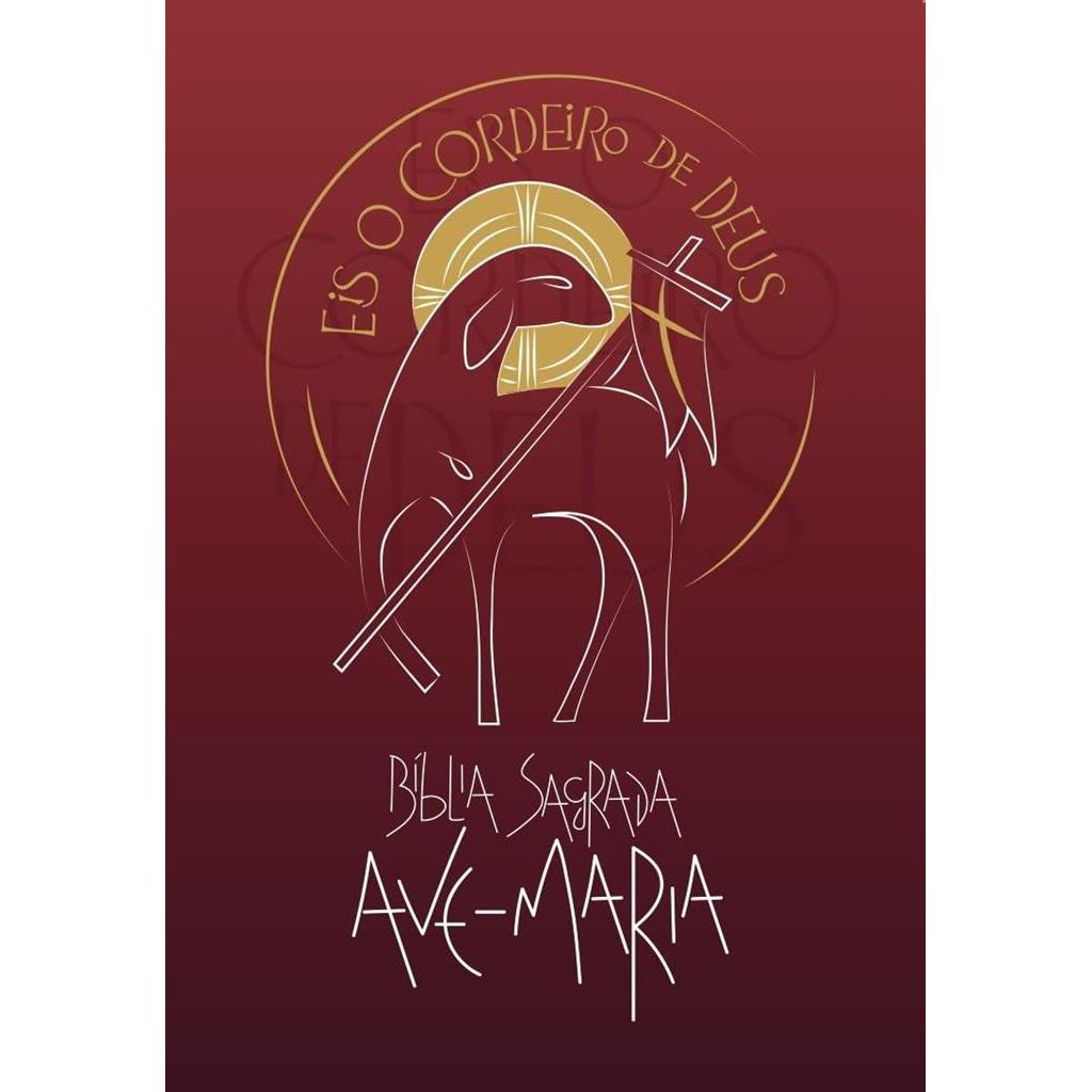 Biblia sagrada ave-maria capa bordo autor Ave maria