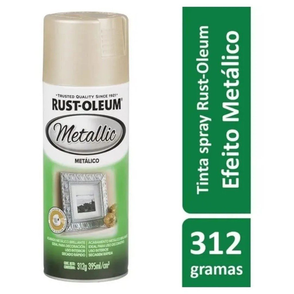 Spray Metálico Champagne 395ml Rust Oleum em Oferta na Shopee