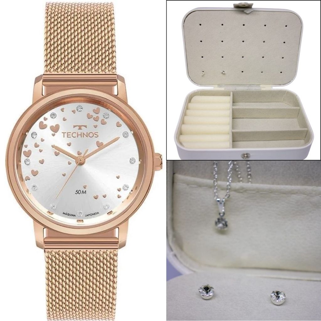 RELÓGIO TECHNOS FEMININO ROSE GOLD TREND 2035NDS/1K