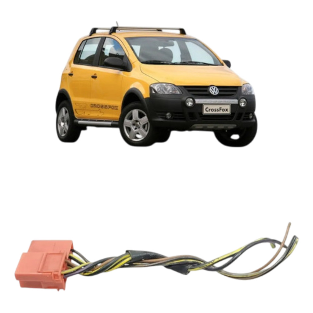 Chicote Conector Plug Botao Farol Milha Crossfox 2008 A 2010