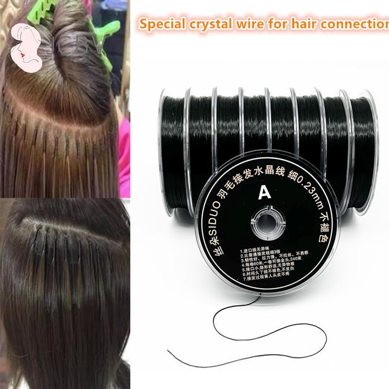 [JCBV] 1 Rolo 60M Salão De Beleza Cristal Elástico Corda Cabelo Tecer Costura Decoração Linha Para Fio De Fazendo Tecela