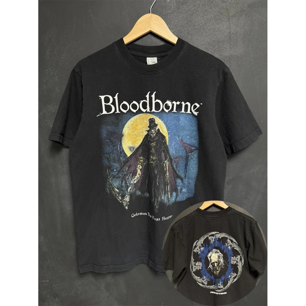 Camiseta Masculina Feminina Estampa Gehrman The First Hunter Bloodborne T-shirt Unissex Gamer Streetwear Envio Imediato