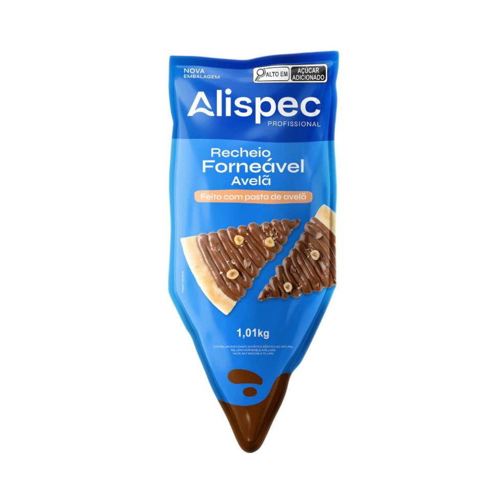 Recheio Forneável de Avelã com Cacau 1,01kg Alispec em Oferta na Shopee