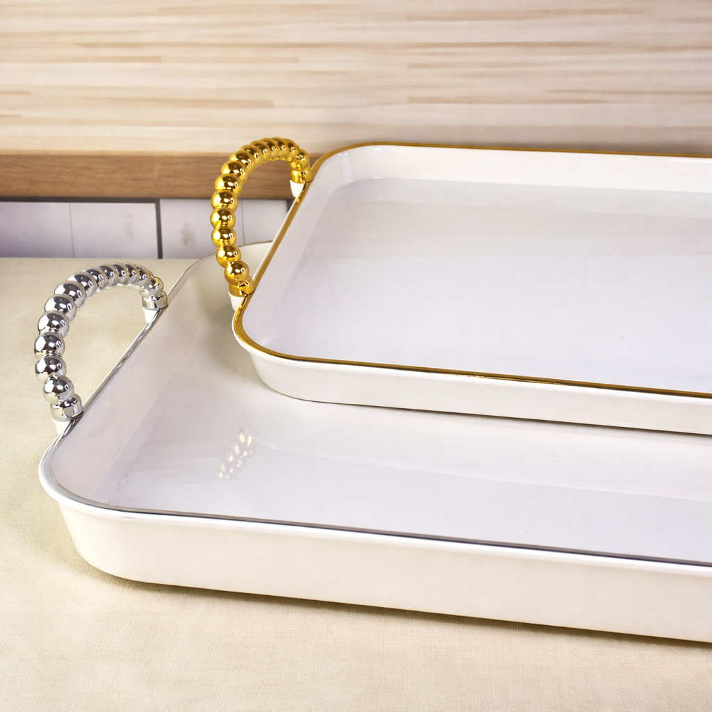 Bandeja Organizadora Alça Cantinho do Café Multiuso Resistente Decorativa Casa Cozinha Mesa Posta em Oferta na Shopee