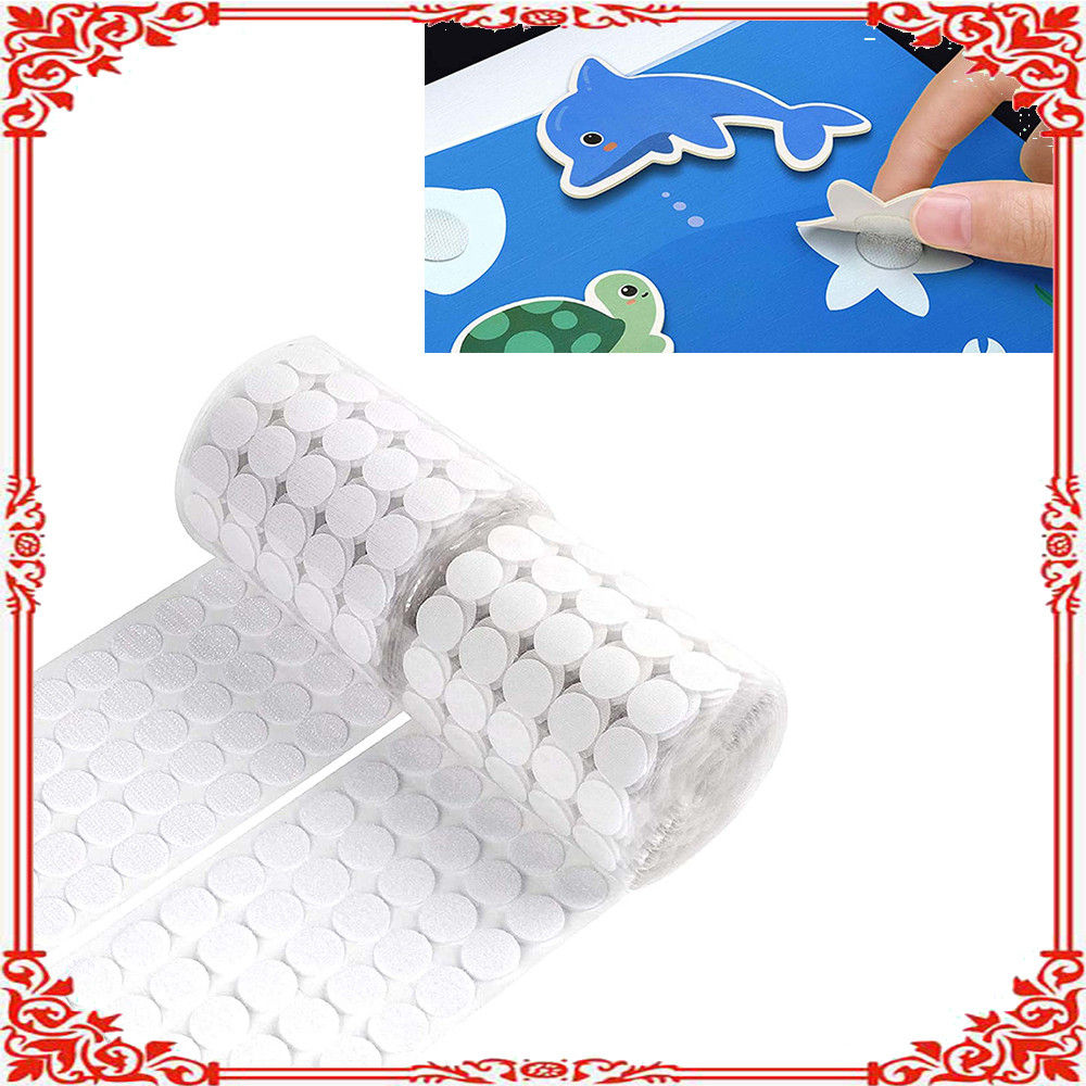 800 pares branco redondo autoadesivo velcro diâmetro 2cm adesivo redondo pequeno velcro