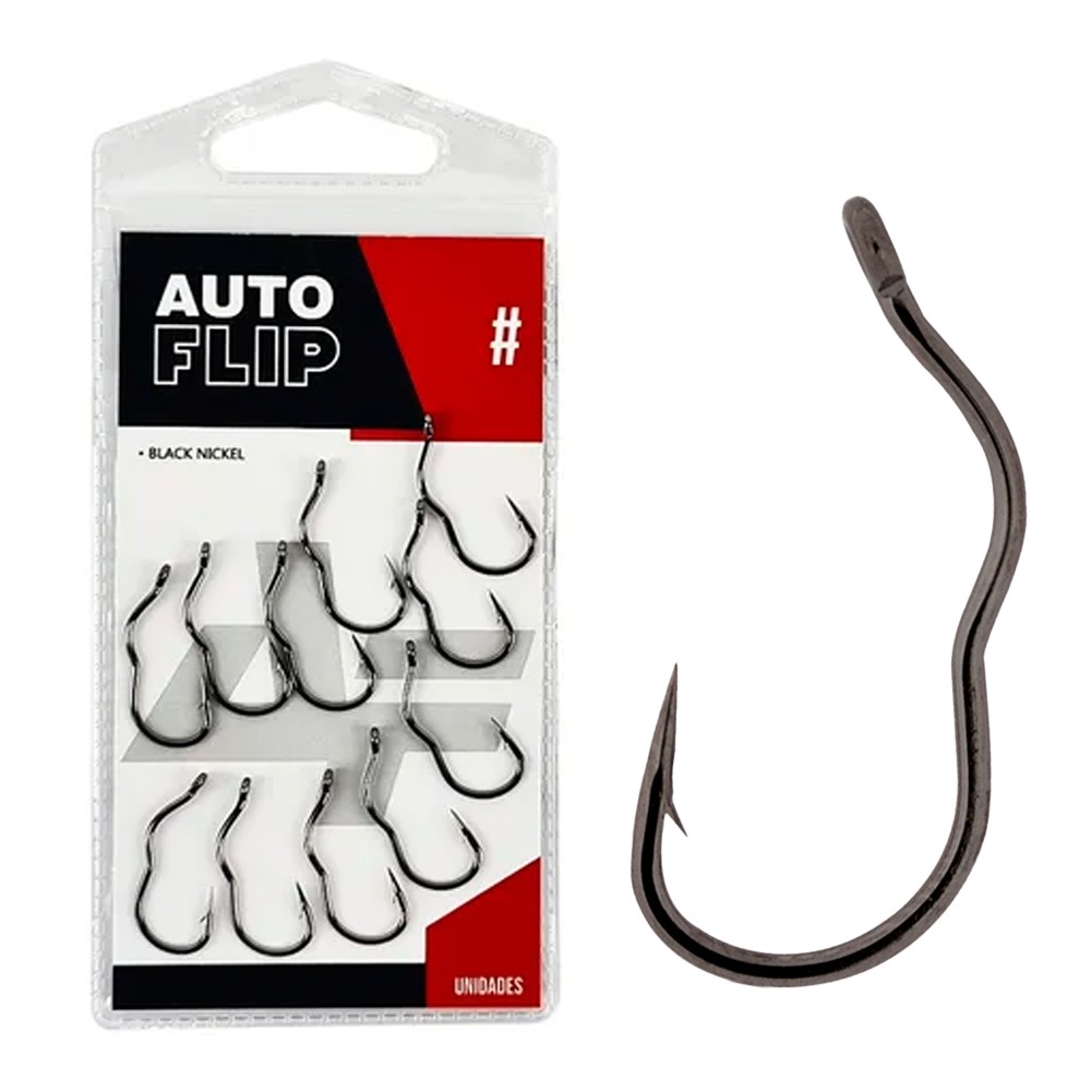 Anzol Auto Flip Black Nickel - Albatroz em Oferta na Shopee